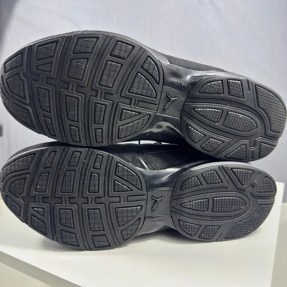Puma Cell Magma Clean Sneakers Mens 12 Black 378356-02 Mesh Low Top Trainers